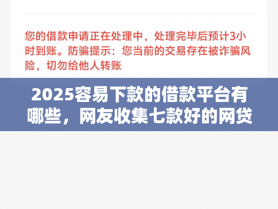 2025容易下款的借款平台有哪些，网友收集七款好的网贷下款口子
