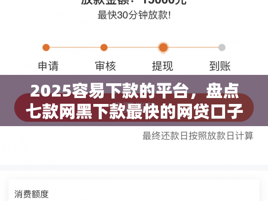 2025容易下款的平台，盘点七款网黑下款最快的网贷口子