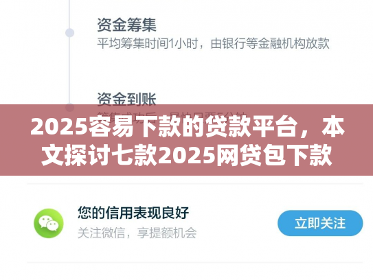 2025容易下款的贷款平台，本文探讨七款2025网贷包下款口子