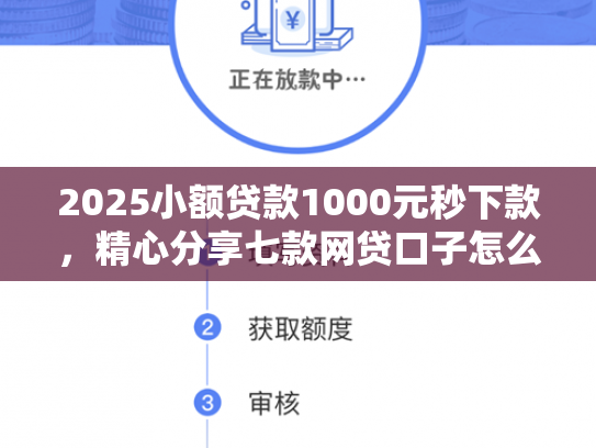 2025小额贷款1000元秒下款，精心分享七款网贷口子怎么填下款高
