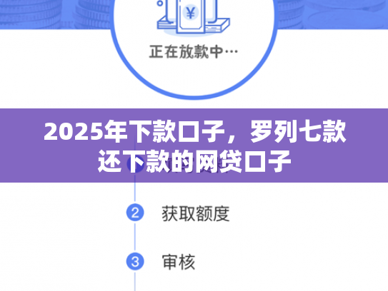 2025年下款口子，罗列七款还下款的网贷口子