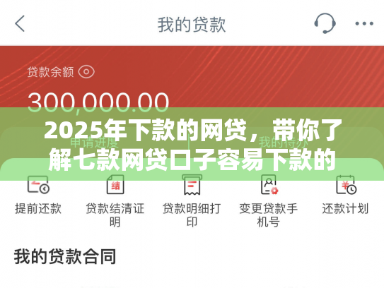 2025年下款的网贷，带你了解七款网贷口子容易下款的