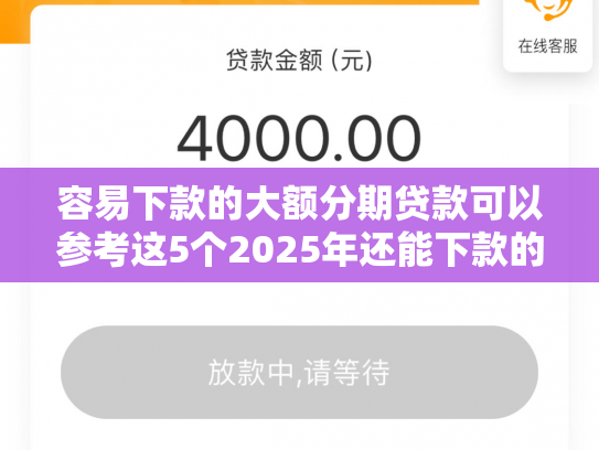 容易下款的大额分期贷款可以参考这5个2025年还能下款的714口子有哪些