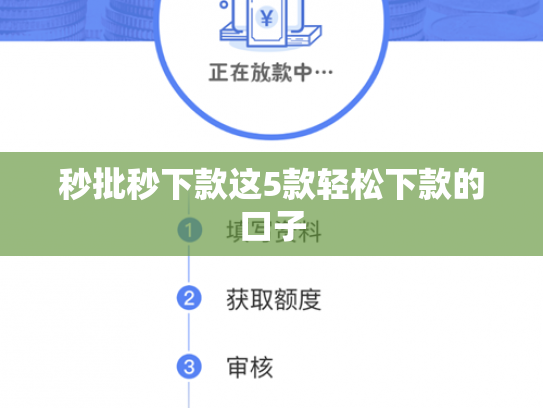 秒批秒下款这5款轻松下款的口子