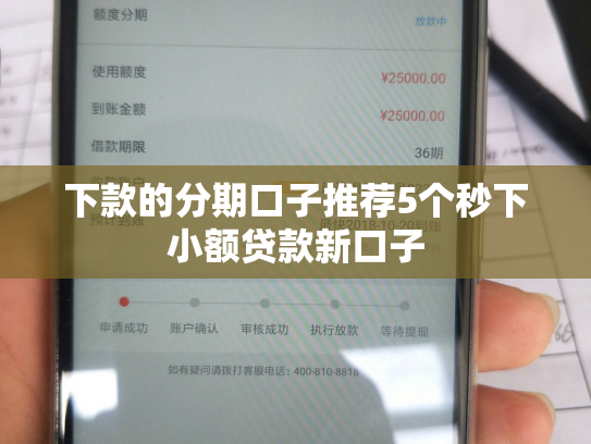 下款的分期口子推荐5个秒下小额贷款新口子