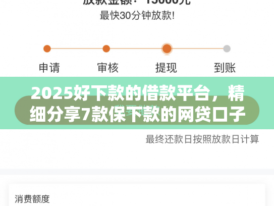 2025好下款的借款平台，精细分享7款保下款的网贷口子