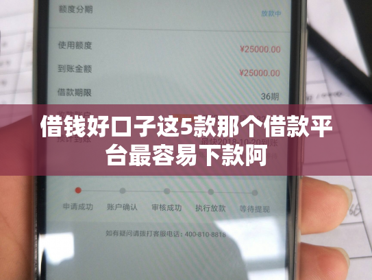 借钱好口子这5款那个借款平台最容易下款阿