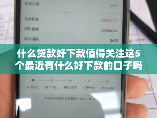 什么贷款好下款值得关注这5个最近有什么好下款的口子吗
