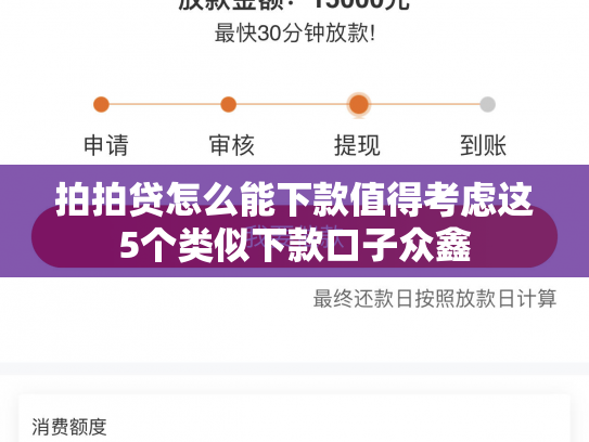 拍拍贷怎么能下款值得考虑这5个类似下款口子众鑫