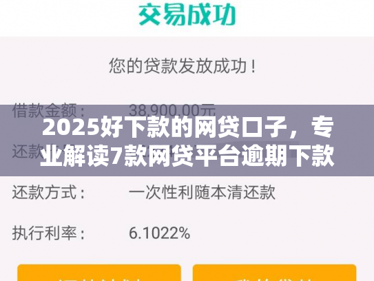 2025好下款的网贷口子，专业解读7款网贷平台逾期下款口子