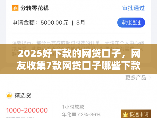 2025好下款的网贷口子，网友收集7款网贷口子哪些下款快