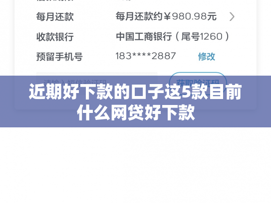近期好下款的口子这5款目前什么网贷好下款