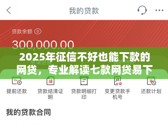 2025年征信不好也能下款的网贷，专业解读七款网贷易下款的口子