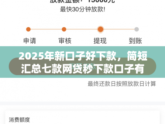 2025年新口子好下款，简短汇总七款网贷秒下款口子有