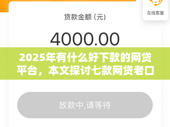 2025年有什么好下款的网贷平台，本文探讨七款网贷老口子正常下款