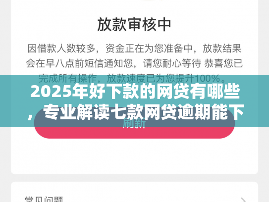 2025年好下款的网贷有哪些，专业解读七款网贷逾期能下款口子