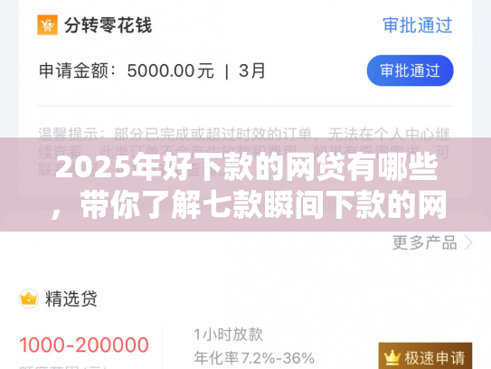 2025年好下款的网贷有哪些，带你了解七款瞬间下款的网贷口子