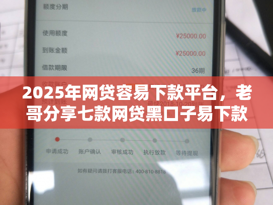 2025年网贷容易下款平台，老哥分享七款网贷黑口子易下款