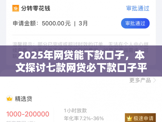 2025年网贷能下款口子，本文探讨七款网贷必下款口子平台