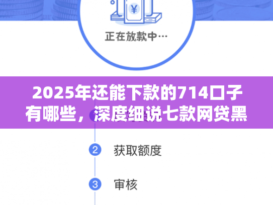 2025年还能下款的714口子有哪些，深度细说七款网贷黑户苹果下款口子
