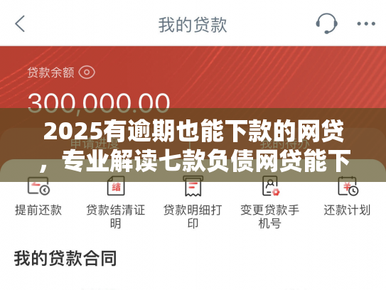 2025有逾期也能下款的网贷，专业解读七款负债网贷能下款的口子