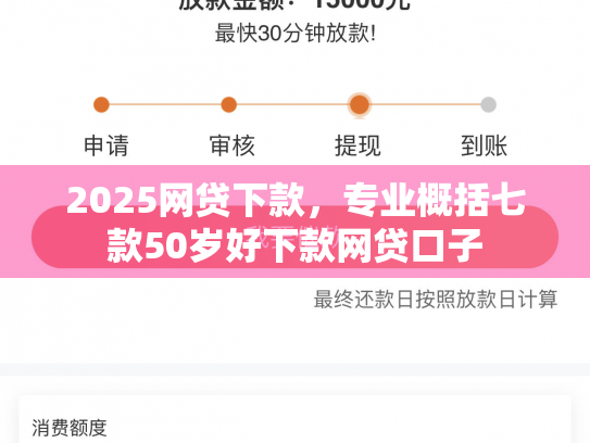 2025网贷下款，专业概括七款50岁好下款网贷口子