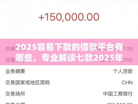 2025容易下款的借款平台有哪些，专业解读七款2025年网贷下款口子