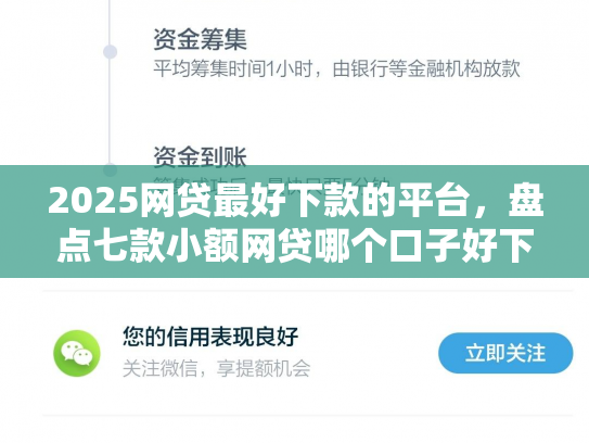 2025网贷最好下款的平台，盘点七款小额网贷哪个口子好下款