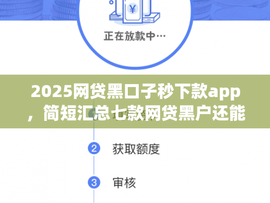 2025网贷黑口子秒下款app，简短汇总七款网贷黑户还能下款的口子