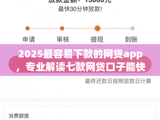 2025最容易下款的网贷app，专业解读七款网贷口子能快速下款的