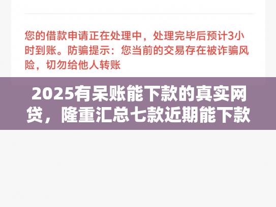 2025有呆账能下款的真实网贷，隆重汇总七款近期能下款的网贷口子