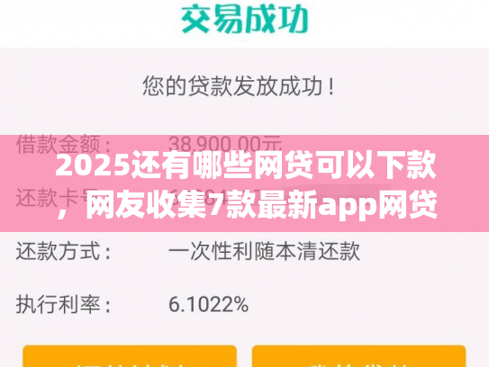 2025还有哪些网贷可以下款，网友收集7款最新app网贷下款口子