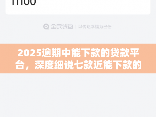 2025逾期中能下款的贷款平台，深度细说七款近能下款的网贷口子