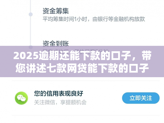 2025逾期还能下款的口子，带您讲述七款网贷能下款的口子交流