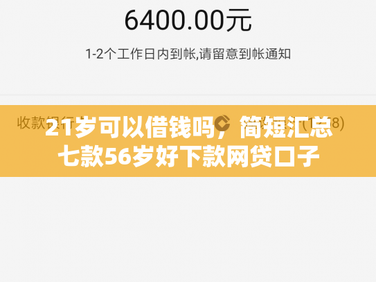 21岁可以借钱吗，简短汇总七款56岁好下款网贷口子