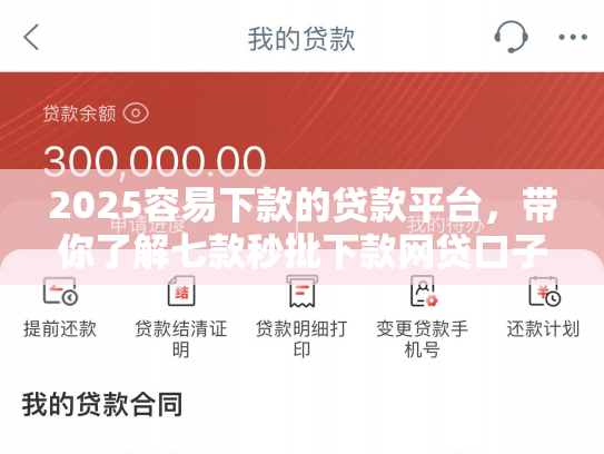 2025容易下款的贷款平台，带你了解七款秒批下款网贷口子