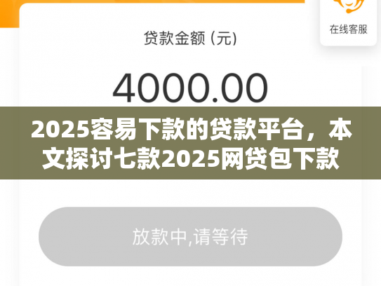 2025容易下款的贷款平台，本文探讨七款2025网贷包下款口子