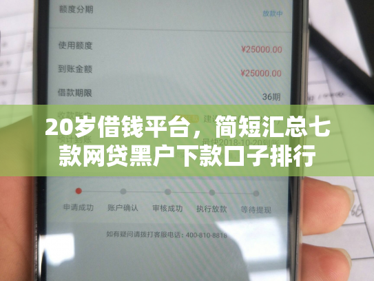 20岁借钱平台，简短汇总七款网贷黑户下款口子排行