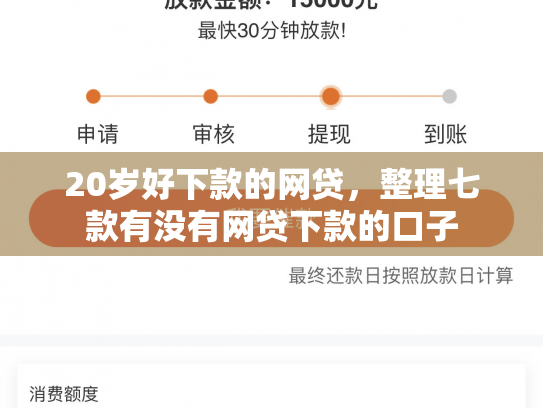 20岁好下款的网贷，整理七款有没有网贷下款的口子