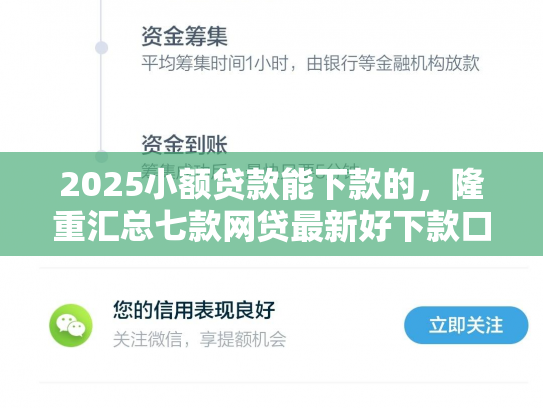 2025小额贷款能下款的，隆重汇总七款网贷最新好下款口子论坛