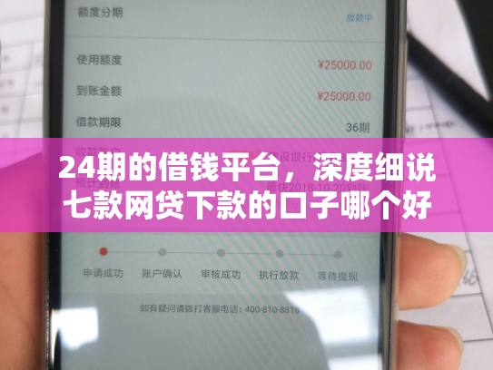 24期的借钱平台，深度细说七款网贷下款的口子哪个好