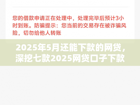 2025年5月还能下款的网贷，深挖七款2025网贷口子下款快