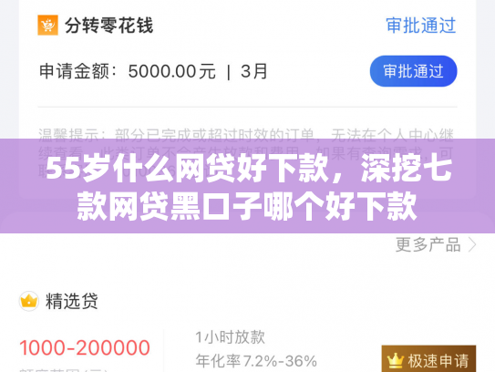 55岁什么网贷好下款，深挖七款网贷黑口子哪个好下款