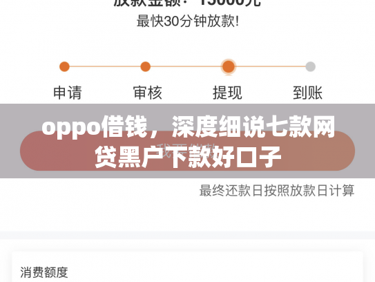 oppo借钱，深度细说七款网贷黑户下款好口子