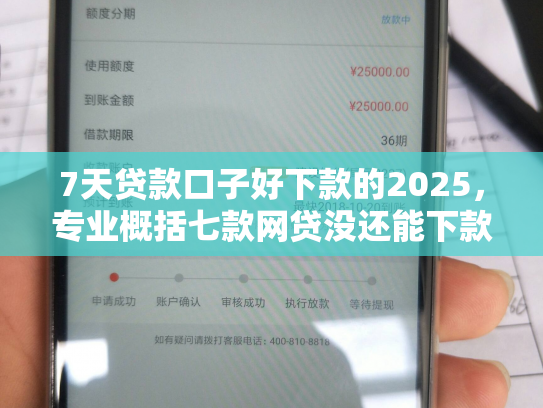 7天贷款口子好下款的2025，专业概括七款网贷没还能下款的口子