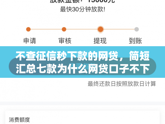 不查征信秒下款的网贷，简短汇总七款为什么网贷口子不下款了
