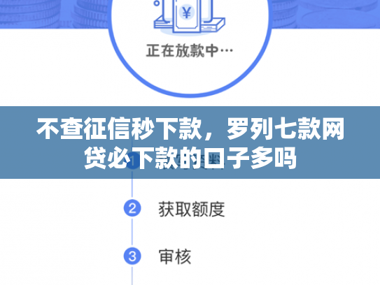 不查征信秒下款，罗列七款网贷必下款的口子多吗