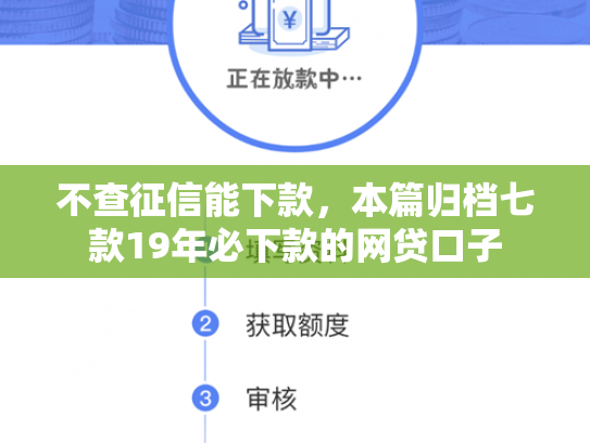 不查征信能下款，本篇归档七款19年必下款的网贷口子