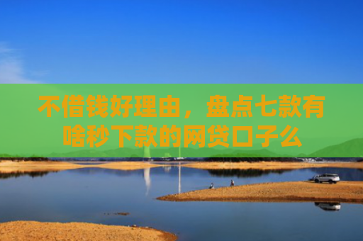 不借钱好理由，盘点七款有啥秒下款的网贷口子么