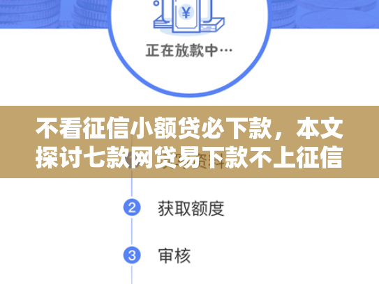 不看征信小额贷必下款，本文探讨七款网贷易下款不上征信口子